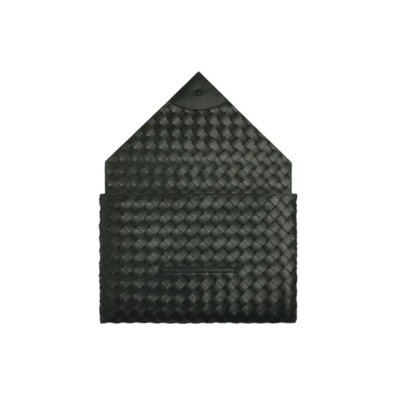 Bottega Veneta Lambskin Clutch Women's Dark Green-3
