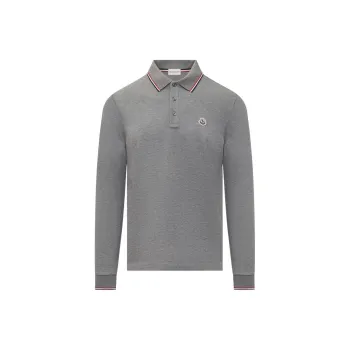 Moncler Polo Shirts Men Gray