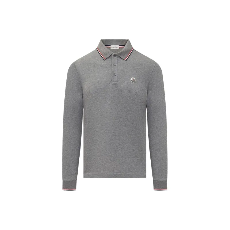 Moncler Polo Shirts Men Gray-0