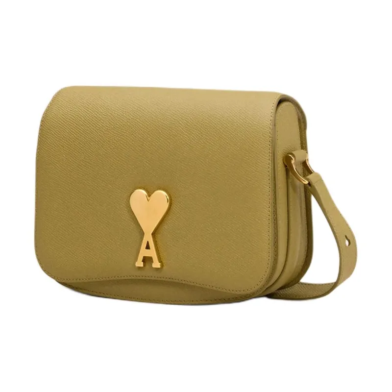 AMIPARIS Grain Leather Crossbody Bag, Shoulder Bag Women's Havana & Brass-1