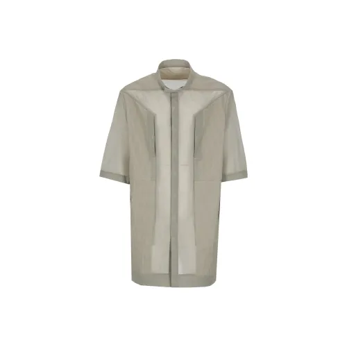 RICK OWENS Semi sheer Short sleeve Shirt