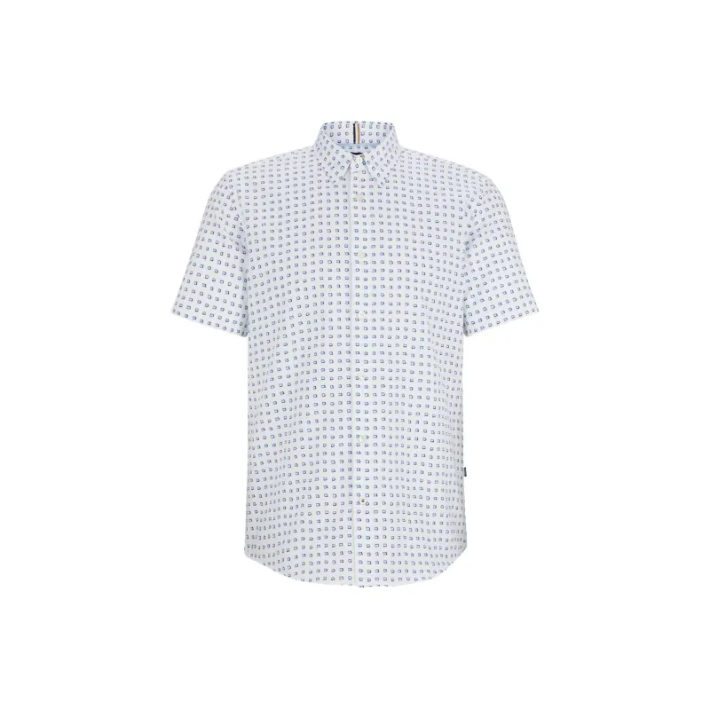 HUGO BOSS Geometric print Cotton Shirt-0