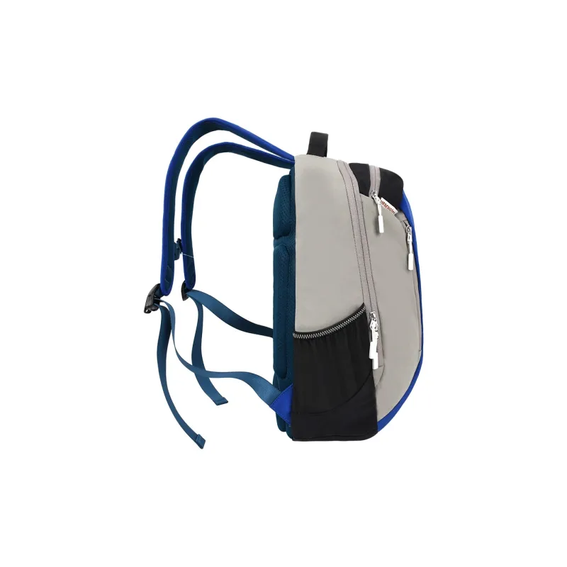 YOME Polyester Backpack Regular Unisex Ink Black/Lithospermum Pink/Light Coffee/Cloisonne Blue-17