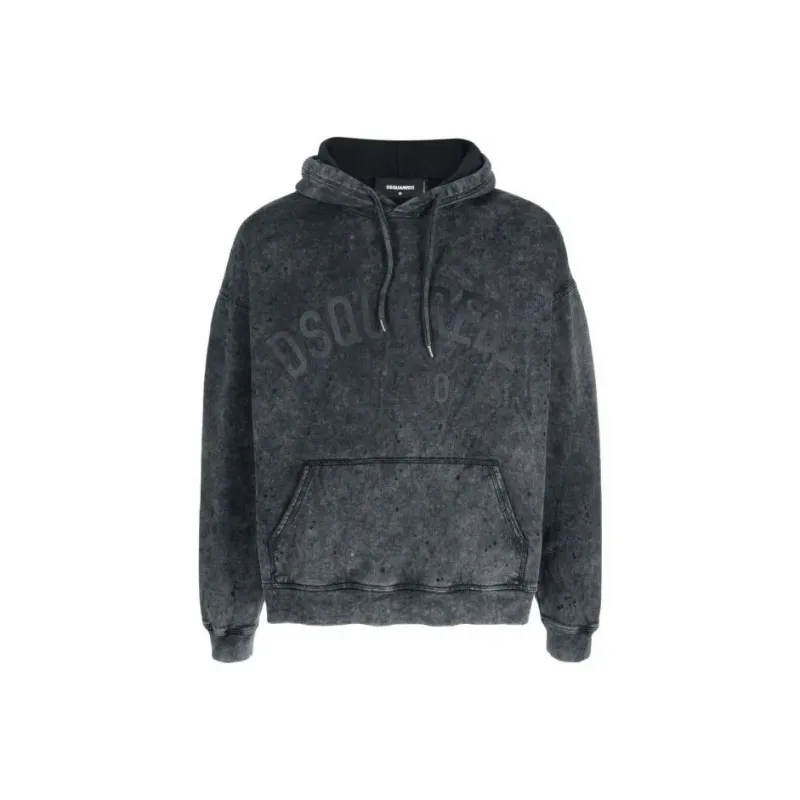 DSQUARED 2 Logo Printed Drawstring Hoodie-0