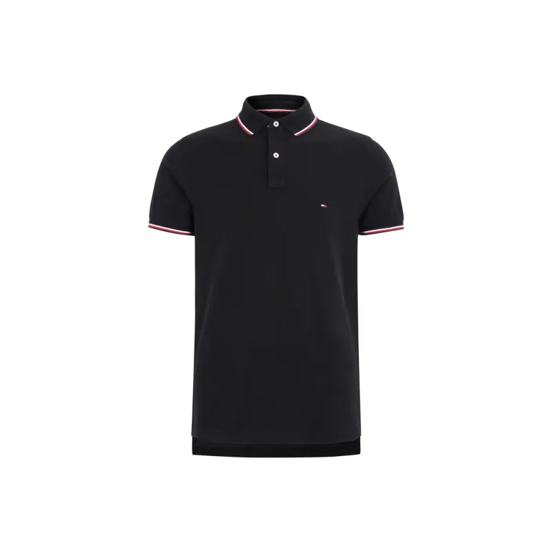 Tommy Hilfiger Stripe detail Polo Shirt-0