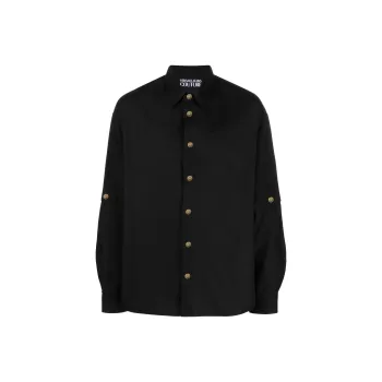VERSACE JEANS COUTURE Embossed button Cotton Shirt