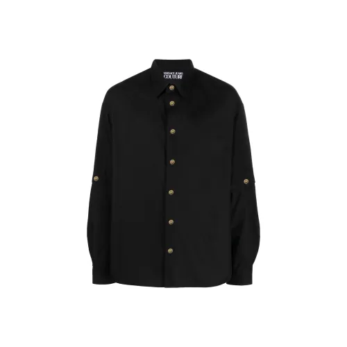 VERSACE JEANS COUTURE Embossed button Cotton Shirt