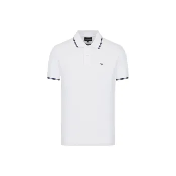 EMPORIO ARMANI Slim fit Stretch Piqué Polo Shirt With Micro Eagle