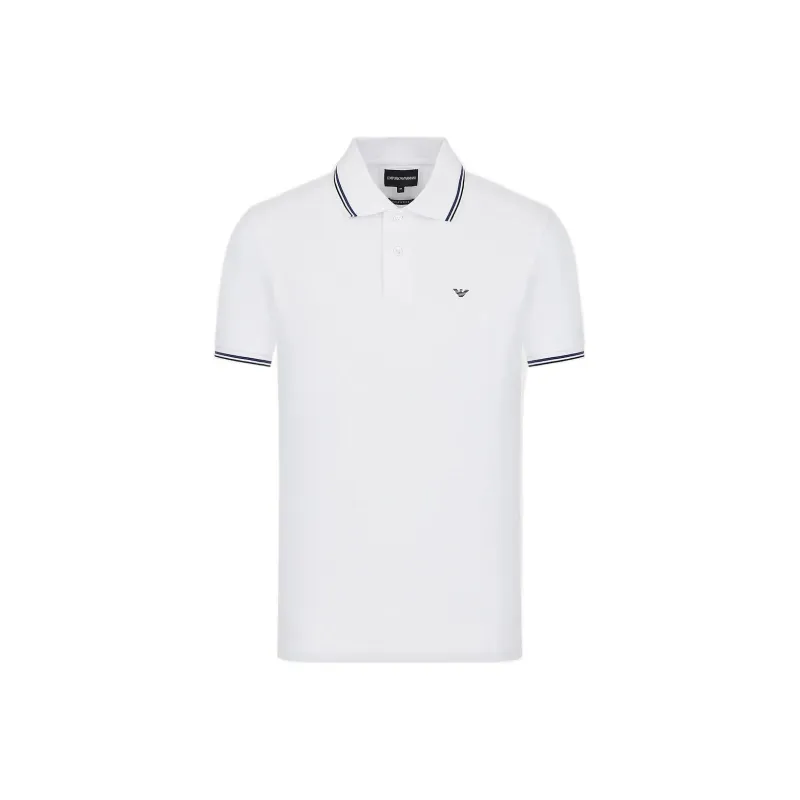 EMPORIO ARMANI Slim fit Stretch Piqué Polo Shirt With Micro Eagle-0
