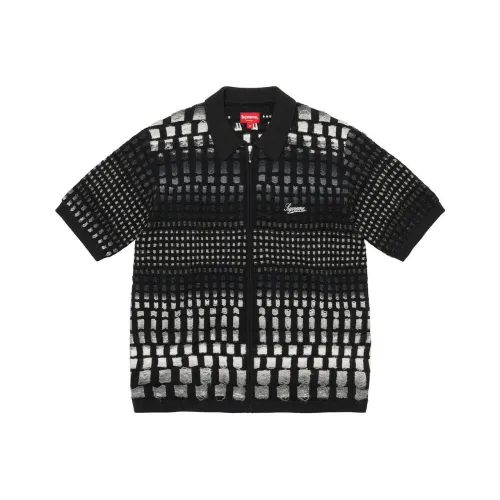 Supreme Gradient Grid Zip Up Polo