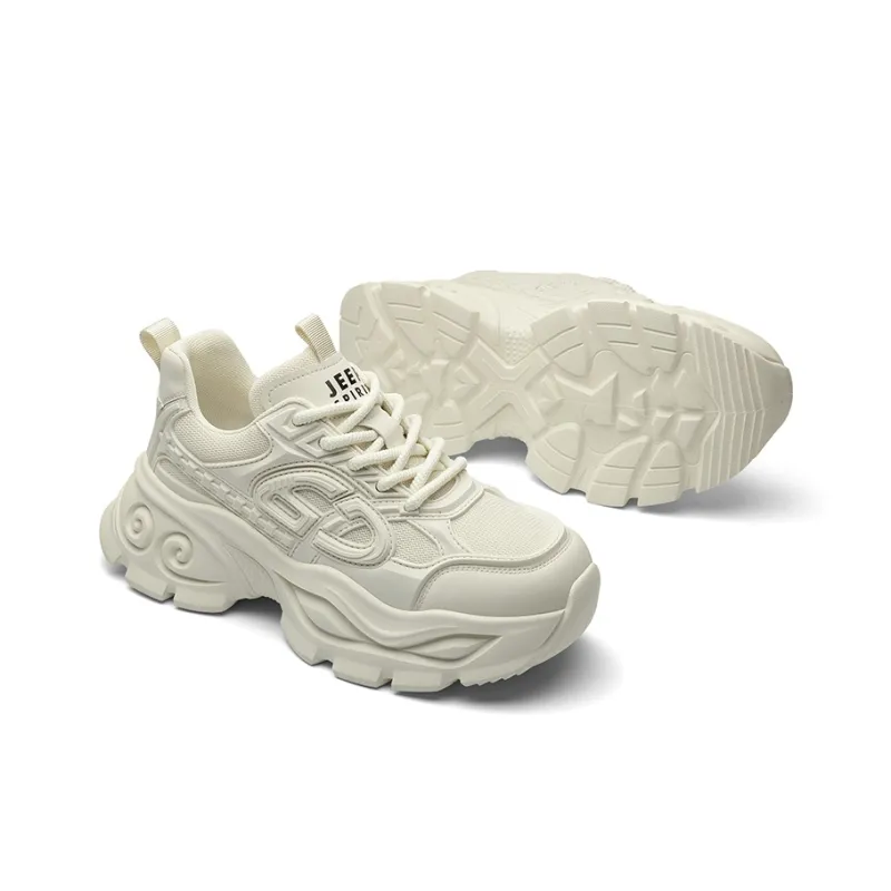 JEEP SPIRIT Chunky Sneakers Men Low Top Beige-3