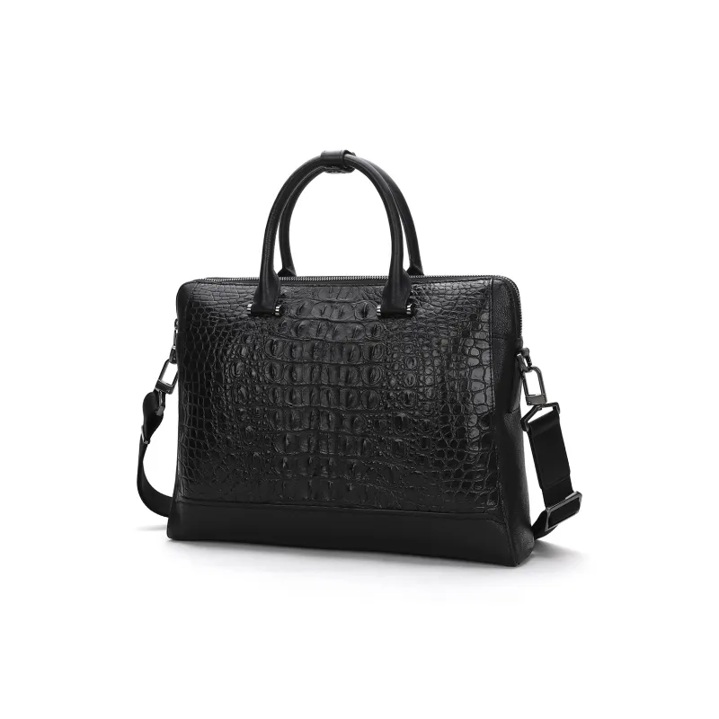 ELLE HOMME Cow Leather Briefcase Regular Men's Black-1
