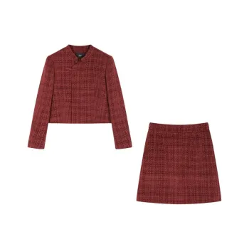 Mo Han Yi Mei Skirt Set Women's Red