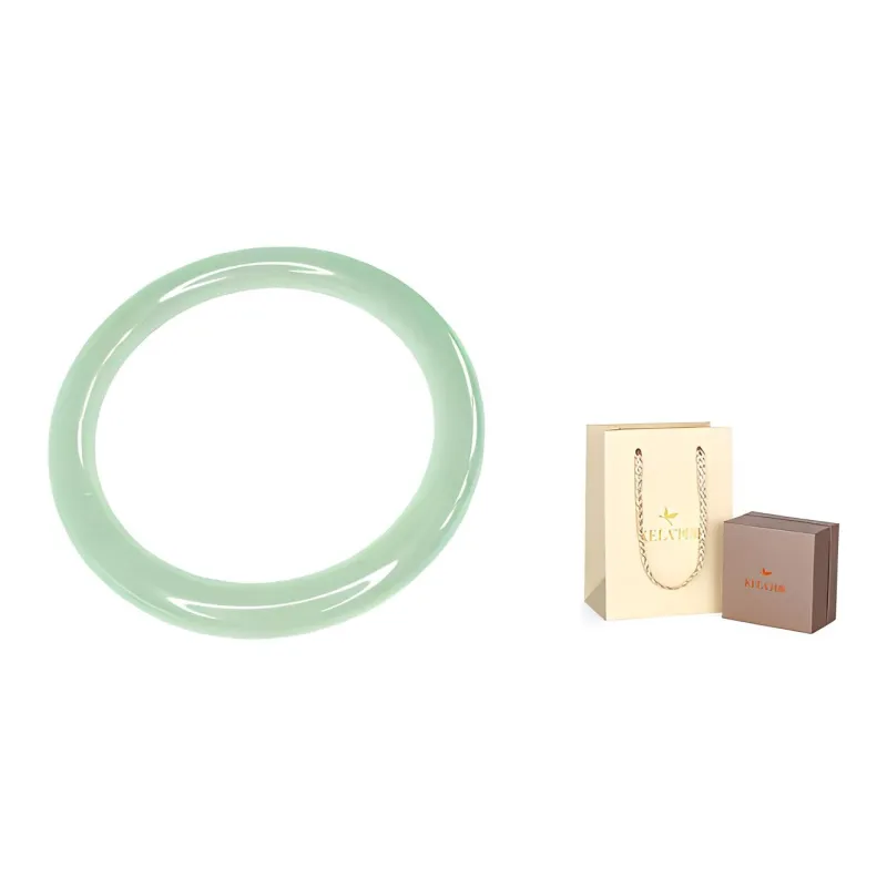 Koran White Agate Chalcedony Bangles Women's-2