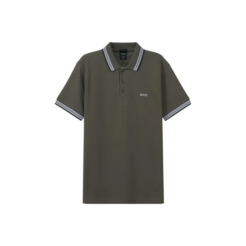 HUGO BOSS Polo Shirts Men Army Green-0