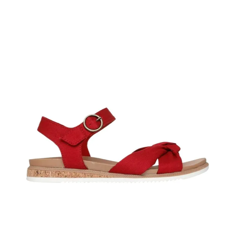 Skechers One Strap Sandals Women's Red-1