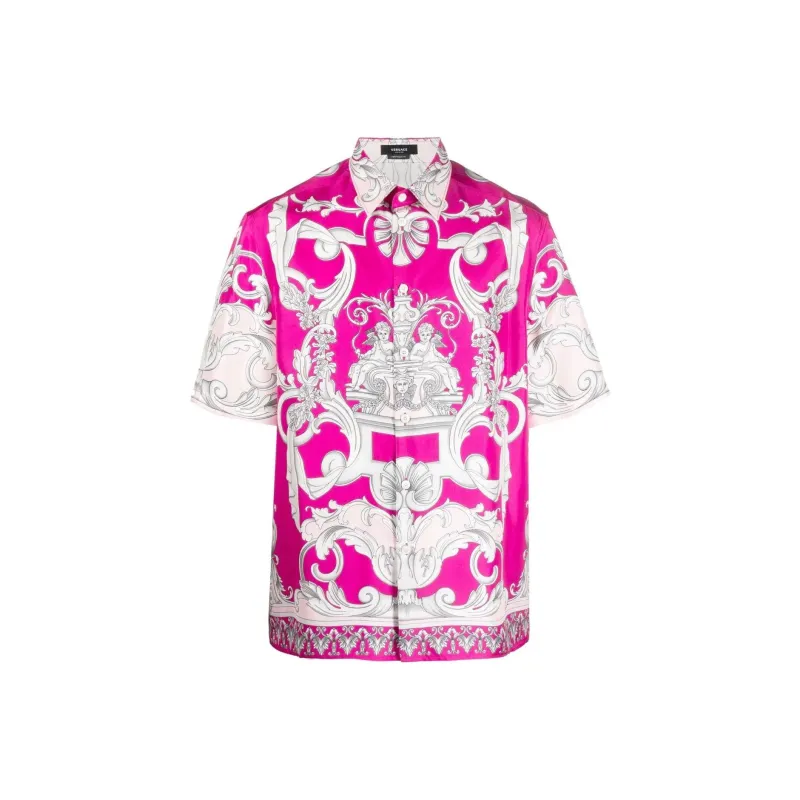 VERSACE Shirts Men Pink-0