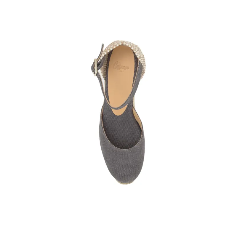 Castañer Carol Wedge Heel High Heels 5cm Women's Gray-3