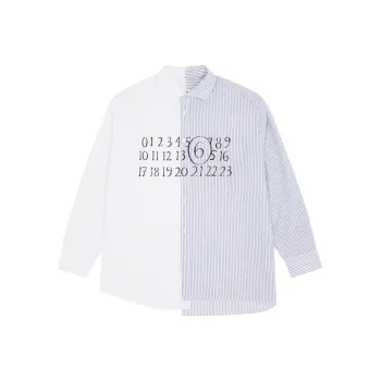 MM6 Maison Margiela Asymmetric Striped Shirt