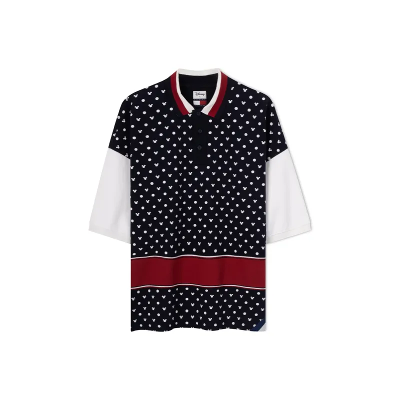 Disney X Tommy Hilfiger Tommy Hilfiger X DISNEY Co branded Series Polo Shirts Unisex Navy Blue, Red, White DW5-0