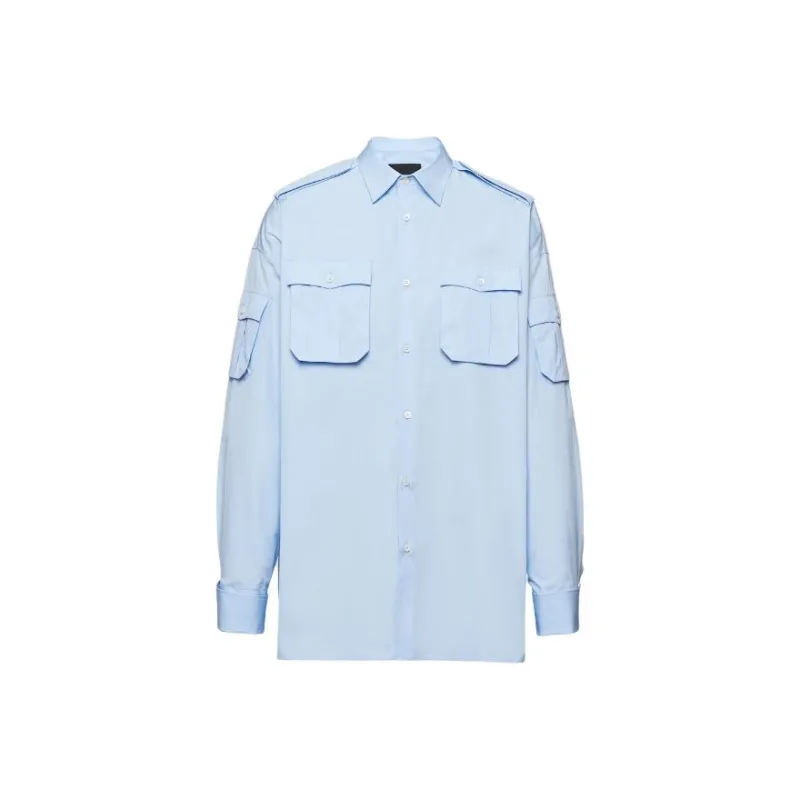 PRADA Flap Pocket Long-Sleeved Shirt-0