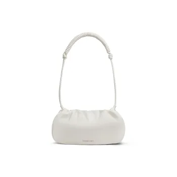 CHARLES&KEITH PU Bucket Bag, Shoulder Bag, Crossbody Bag Trumpets Women's Cream Milk White/Russet Brown Tawny
