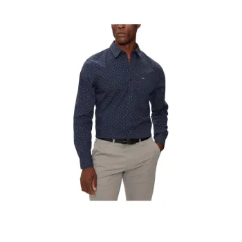 GUESS Shirts Men Dark Blue