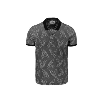 Vivienne Westwood SS23 Polo Shirt Men's Concrete Gray