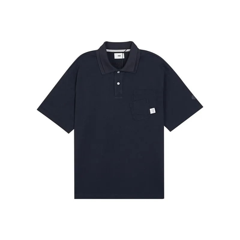 FOSS Polo Shirts Unisex Navy Blue-0