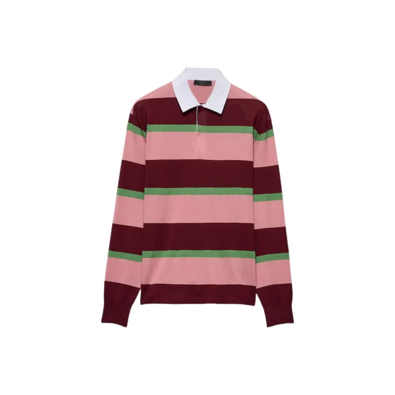 PRADA Striped Polo Shirt-0