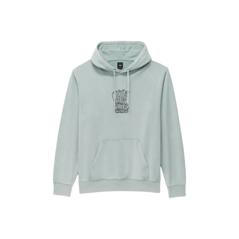 Vans Crash Stack Loose Pullover Hoodie Sweatshirt Men's Iceberg Green-0