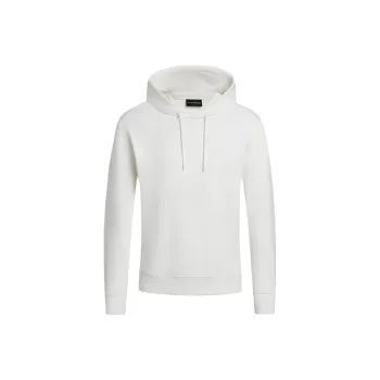 EMPORIO ARMANI Logo Embroidered Drawstring Hoodie