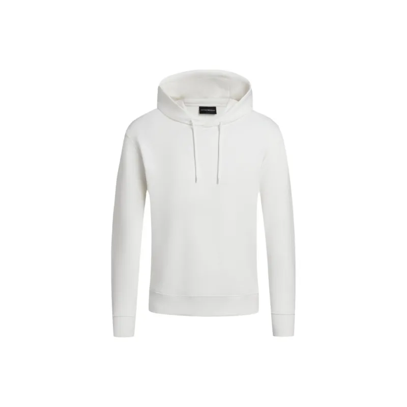 EMPORIO ARMANI Logo Embroidered Drawstring Hoodie-0