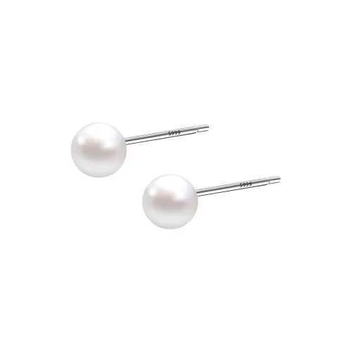 EAR PARTNER 999 Fine Silver Stud Earrings Women's