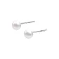 White Pearl Stud Earring[999 Fine Silver]eh-3398.ebA