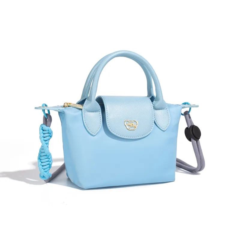 NOISY TEDDY Nylon Dumpling Bag Handbag Regular Women's Pink/Blue/Rose Red/Purple-8