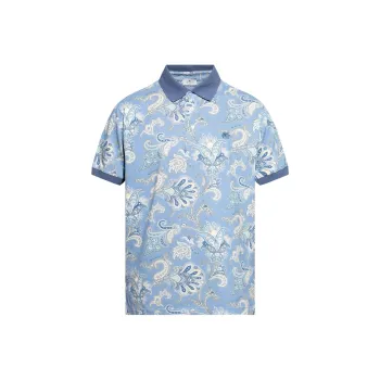 ETRO Graphic Printed Short Sleeved Polo Shirt