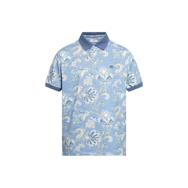 ETRO Graphic Printed Short Sleeved Polo Shirt-0