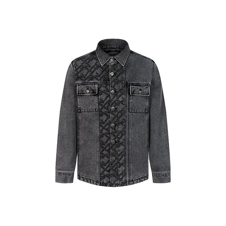 DAVID NAMAN Shirt Coat Unisex Denim Gray-0