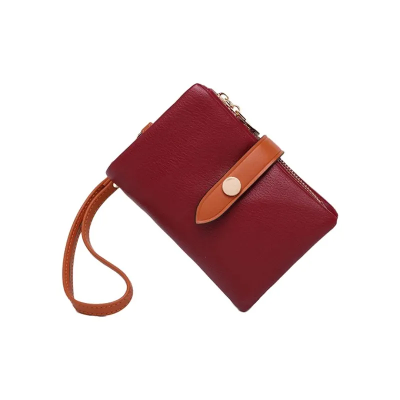 Tong Tong Rabbit Leather Wallet Women's Black/Red/Earth Yellow/Pink/Yellow Green/Khaki/Light Blue/White-1