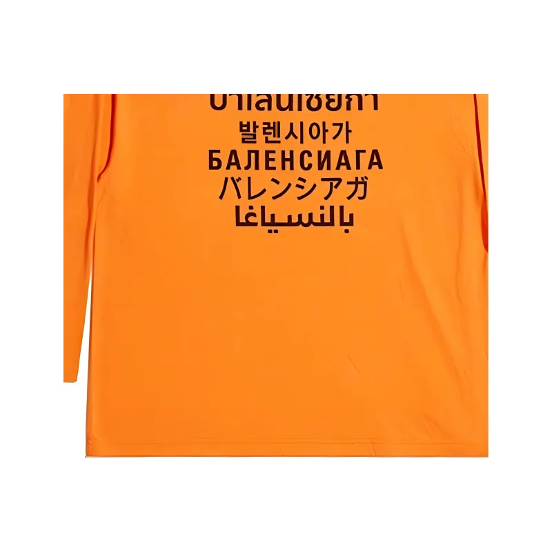 Balenciaga Languages Longsleeve T Shirt-4