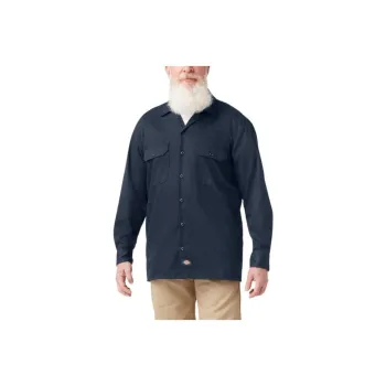 Dickies Flex Relaxed Fit Long Sleeve Work Shirt Shirt Men's Marine Blue