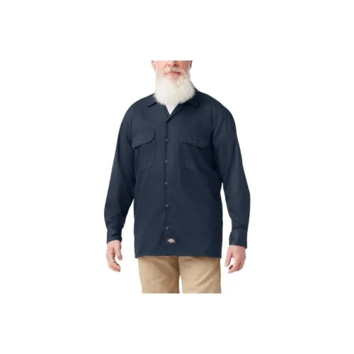 Dickies Flex Relaxed Fit Long Sleeve Work Shirt Shirt Men's Marine Blue