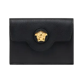 FANSIZHE La Medusa Cow Leather Wallet Women's Black