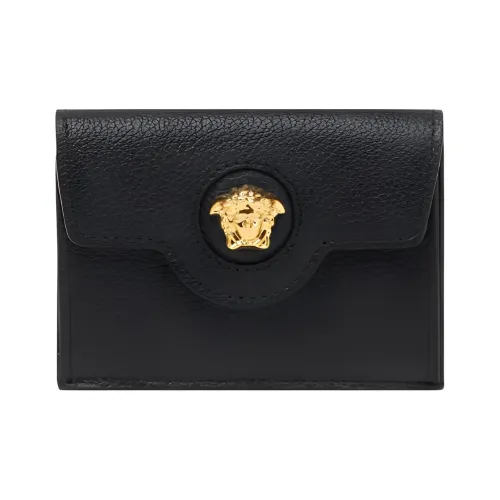 FANSIZHE La Medusa Cow Leather Wallet Women's Black