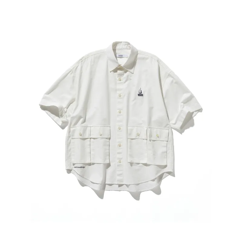 Nautica White Sail Short Sleeved Shirt Unisex White-0