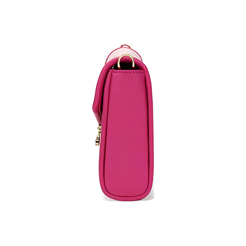 MCM Millie Visetos Leather Shoulder Bag, Chain Bag, Crossbody Bag Medium Size Women's Pink-2