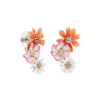 LES NEREIDES Alloy, Silver Plated, Gold Plated, Brass, Enamel Earrings Women's Multicolor