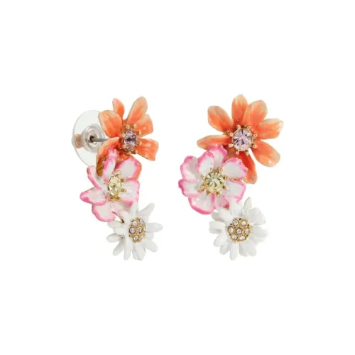 LES NEREIDES Alloy, Silver Plated, Gold Plated, Brass, Enamel Earrings Women's Multicolor