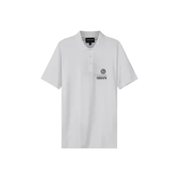 GIORGIO ARMANI Polo Shirts Men Optical White Color